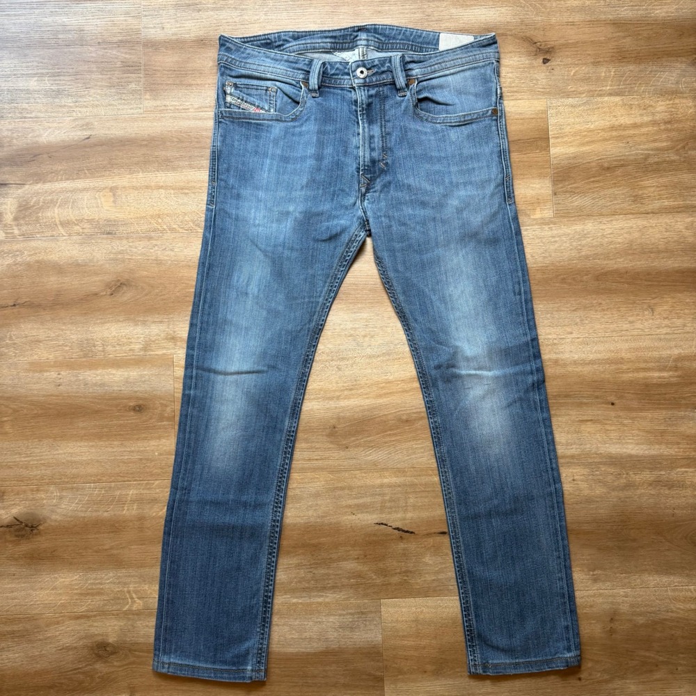 Diesel Thavar Jeans‎ Mens 31x28 Blue Slim Skinny Stretch Medium Wash Denim 0814W